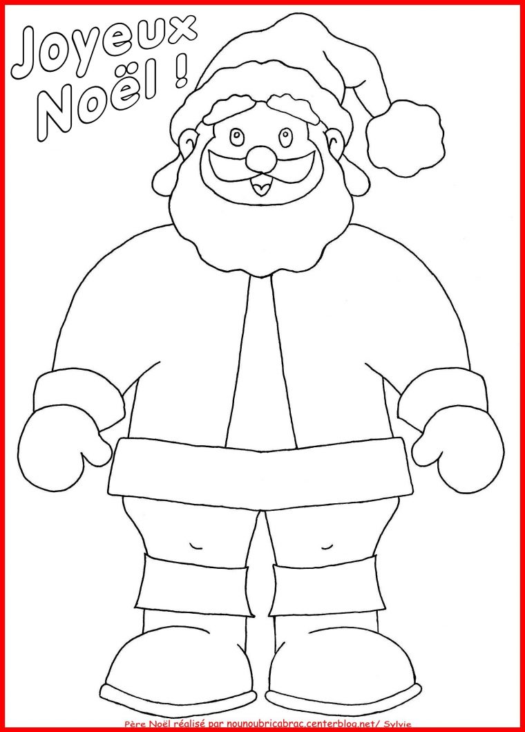 Dessin À Colorier Pere Noel Pere Noel 6 encequiconcerne Dessin De Noel A Imprimer