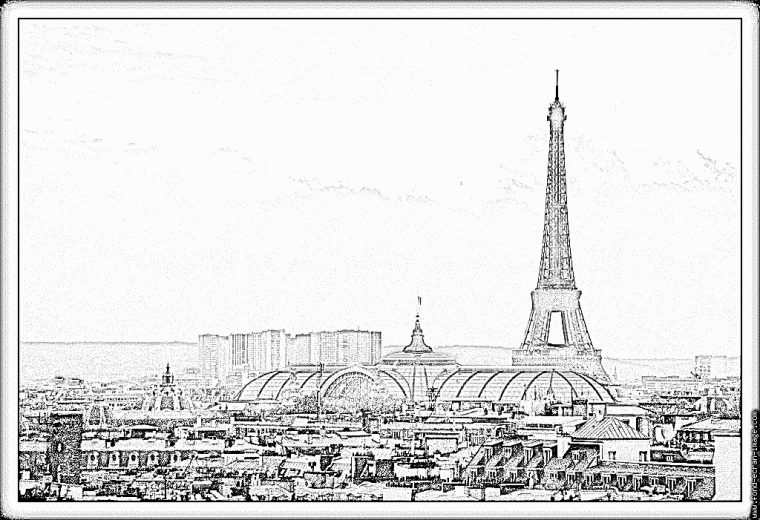 Dessin À Colorier Tour Eiffel Dessin tout Tour Eiffel À Colorier