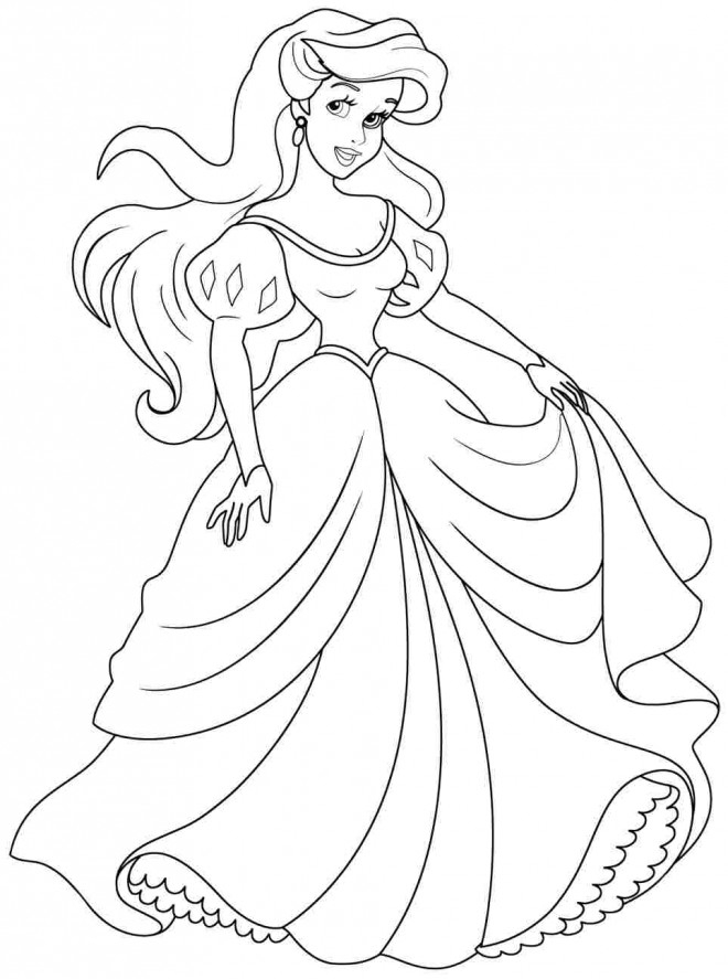Dessin À Imprimer: Coloriage A Imprimer Princesse Disney Ariel dedans Coloriages Ariel 