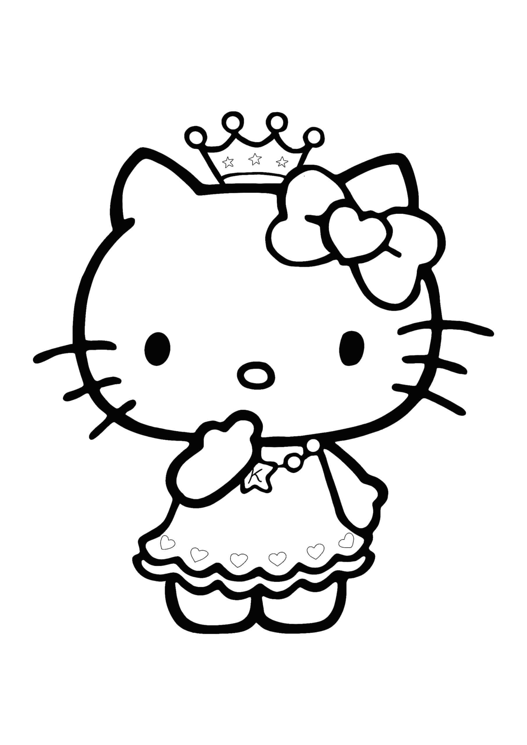 Dessin A Imprimer Hello Kitty - Maspiders pour Dessin Hello Kitty À Imprimer