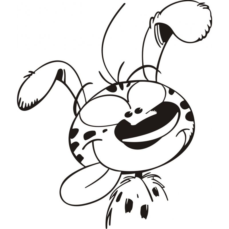 Dessin Adhésif - Sticker Cartoon Marsu 59 pour Dessin Marsupilami 