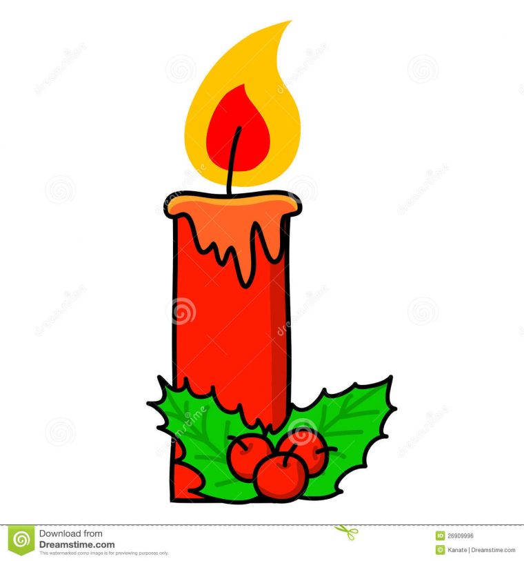 Dessin Animé De Bougie De Noël. Image Libre De Droits dedans Dessin Bougie Dessin Animé De Bougie De Noël. Image Libre De Droits dedans Dessin Bougie