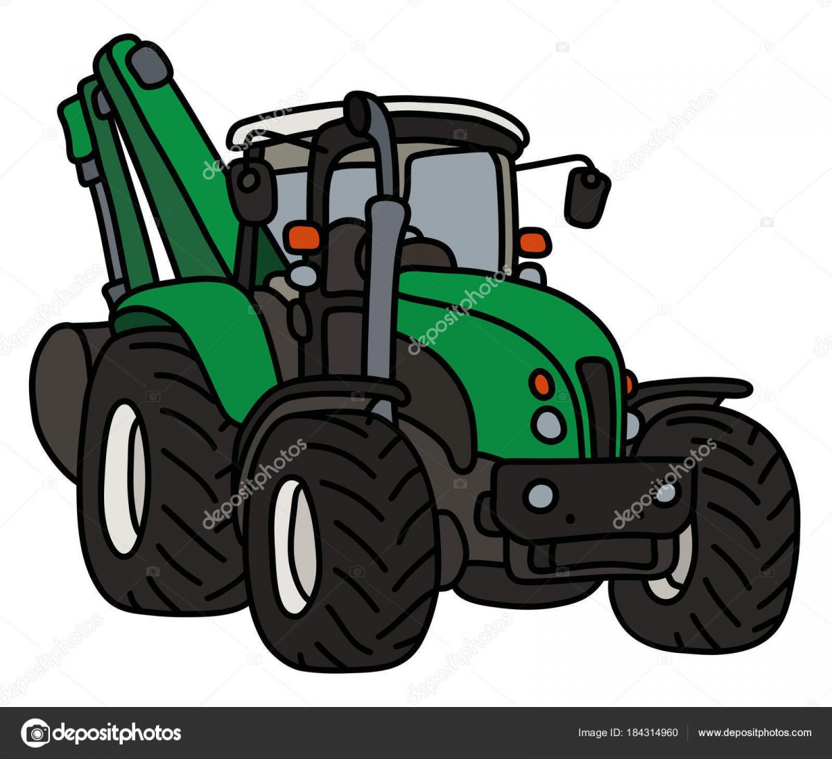 Dessin Animé De Tracteur  Dessin De Tracteur En destiné Tracteur En Dessin