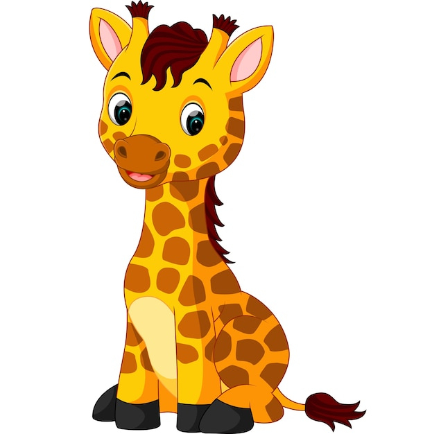 Dessin Animé Mignon De Girafe  Vecteur Premium destiné Dessins Girafe 