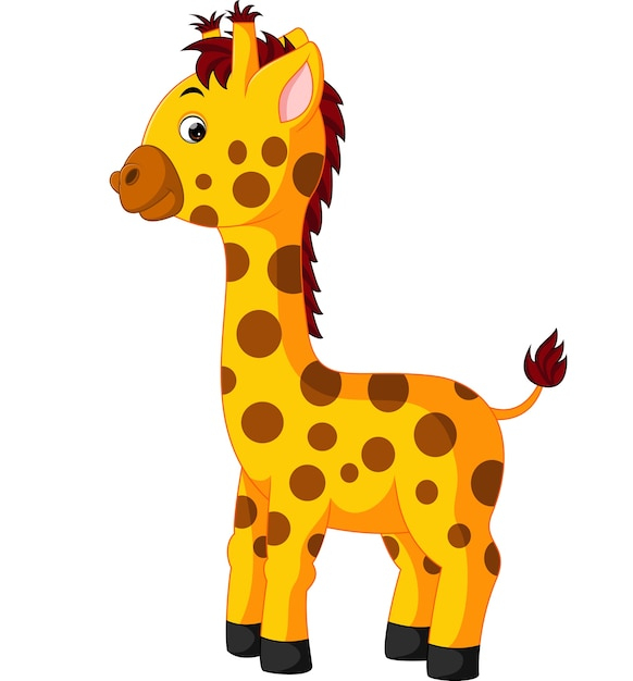 Dessin Animé Mignon Girafe D&amp;#039;Illustration  Vecteur Premium dedans Dessins Girafe 