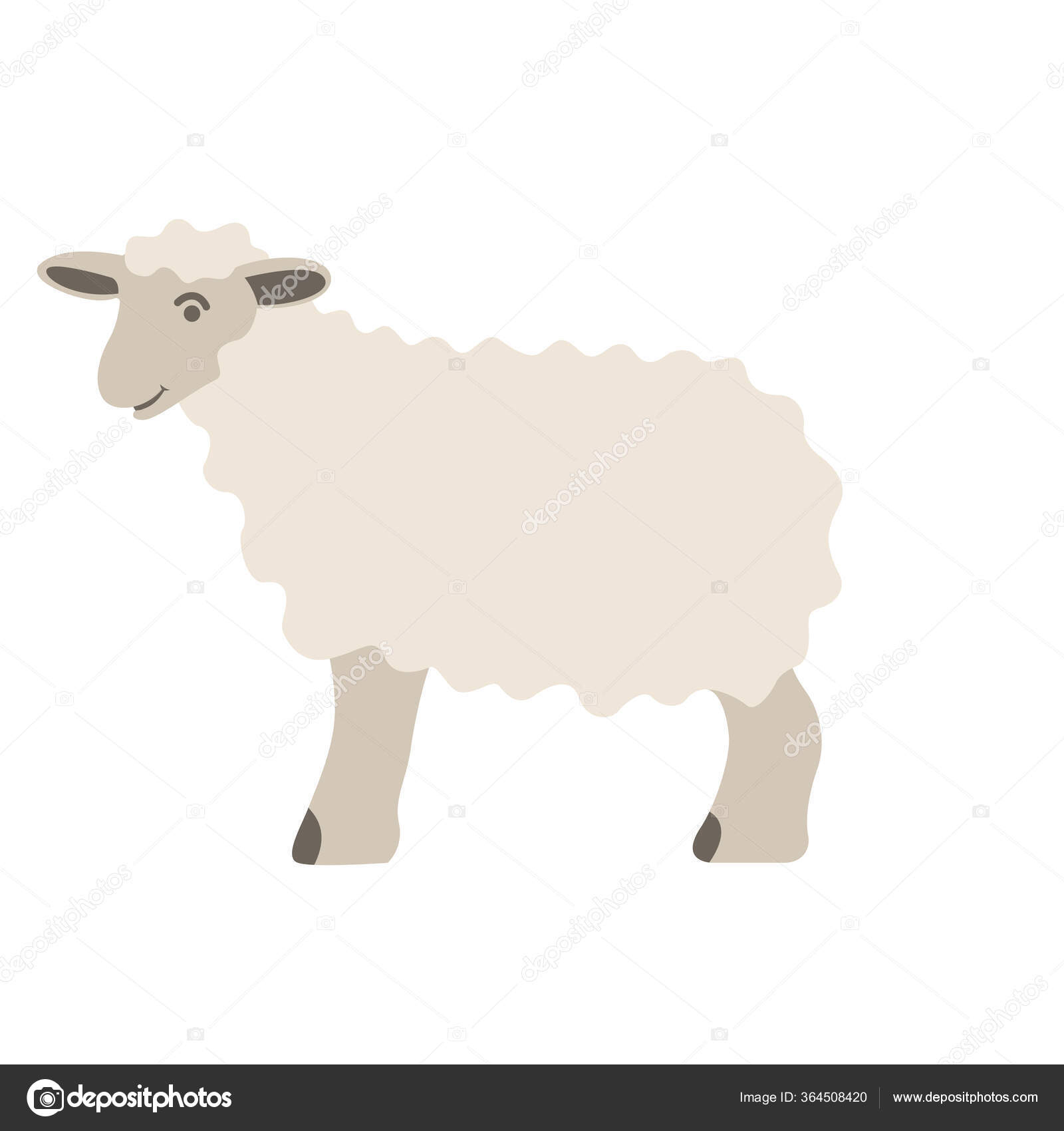 Dessin Animé Mouton Illustration Vectorielle Style Plat encequiconcerne Dessin Mouton 