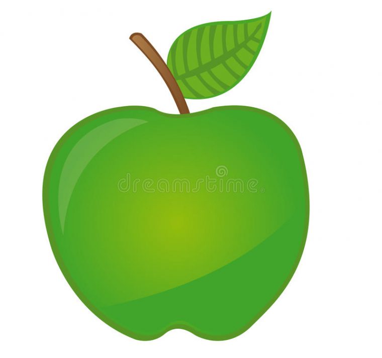 Dessin Animé Vert De Pomme Illustration De Vecteur destiné Dessin Pomme