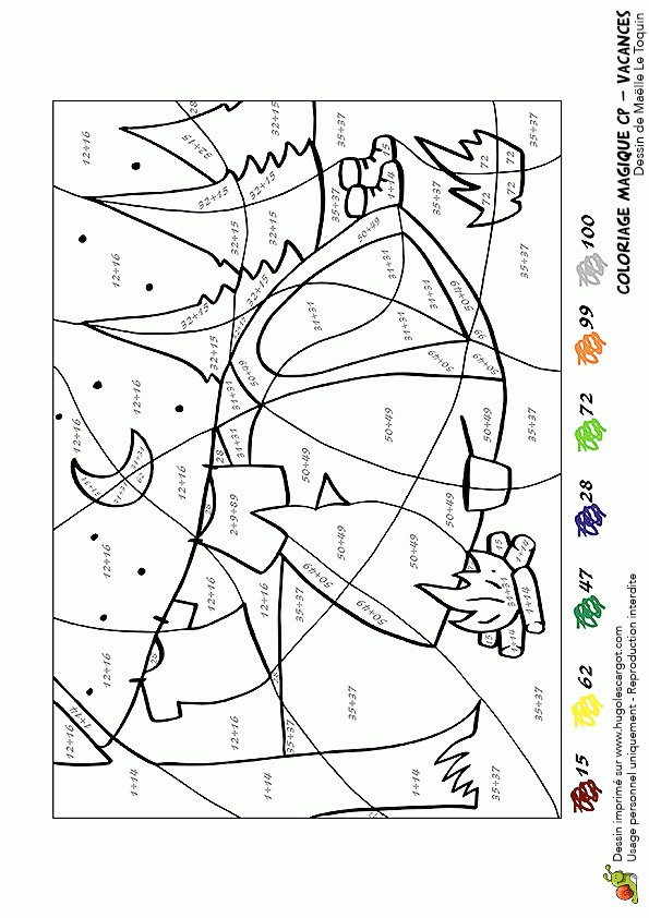 Dessin Coloriage Magique Cp Vacances Et Camping pour Coloriage Magique Cp 