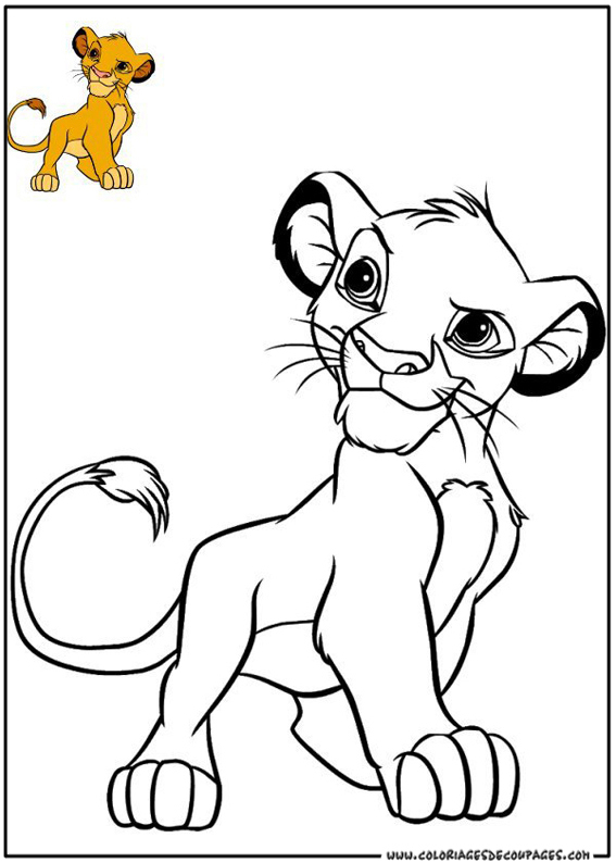 Dessin De Coloriage Le Roi Lion À Imprimer - Cp15567 serapportantà Le Roi Lion Dessin 