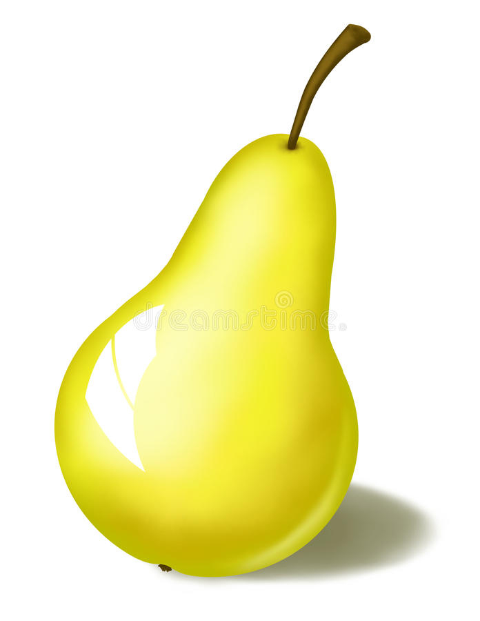 Dessin De Digital D&amp;#039;Une Poire Jaune Illustration Stock serapportantà Dessin Poire 