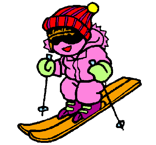 Dessin De Enfant En Train De Skier Colorie Par Membre Non concernant Dessin Skieur 