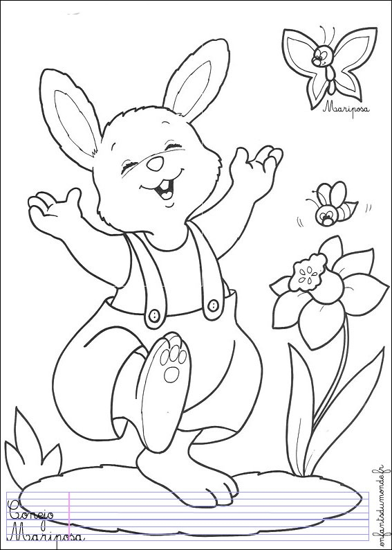 Dessin De Lapin Gratuit À Imprimer Et Colorier – Coloriage à Dessins D Enfants À Colorier