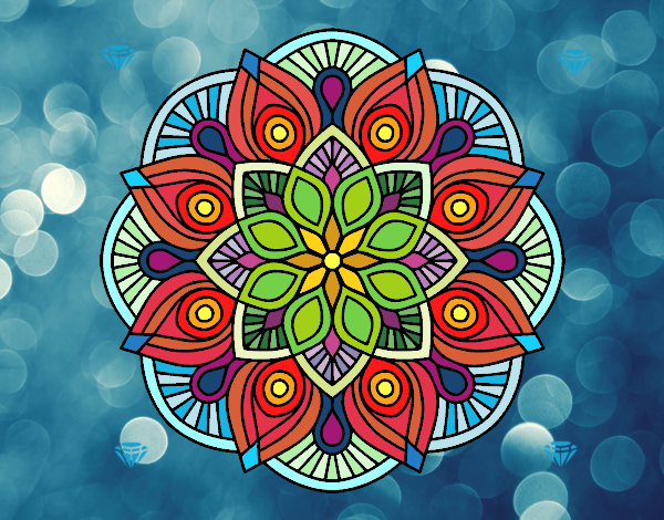 Dessin De Mandala Alhambra Colorie Par Membre Non Inscrit pour Mandala Colorié 