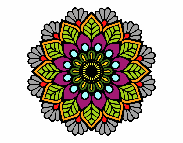 Dessin De Mandala De Printemps Colorie Par Membre Non avec Coloriage Mandala Printemps 