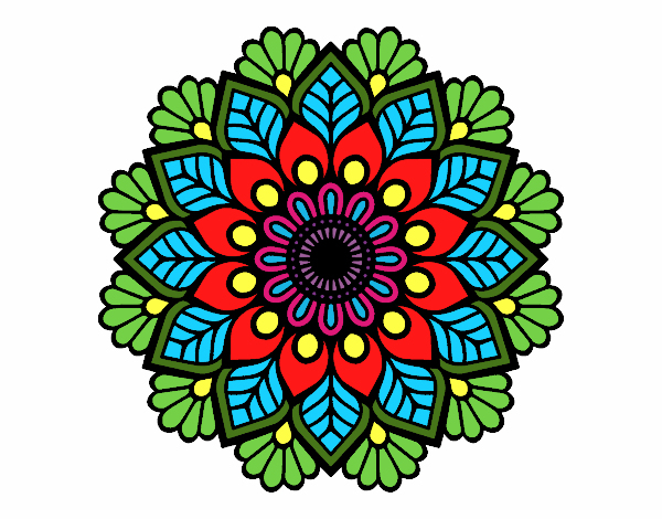 Dessin De Mandala De Printemps Colorie Par Membre Non concernant Coloriage Mandala Printemps 