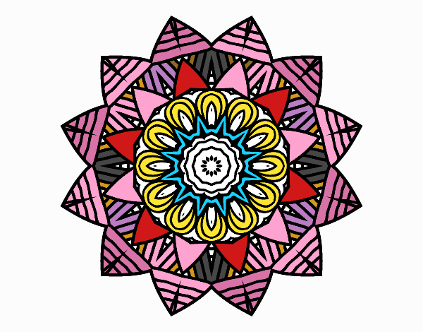 Dessin De Mandala Fruitiers Colorie Par Membre Non Inscrit destiné Mandala Colorié