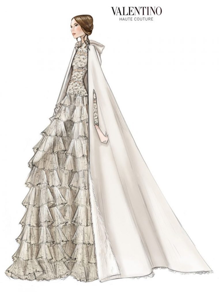 Dessin De Mode Robe De Mariage : Dessin De Robe De Mariee intérieur Dessin Mariee