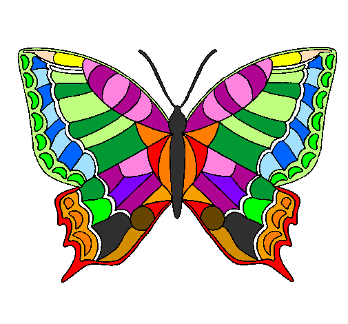 Dessin De Papillon Colorie Par Membre Non Inscrit Le 28 De serapportantà Papillon Dessin