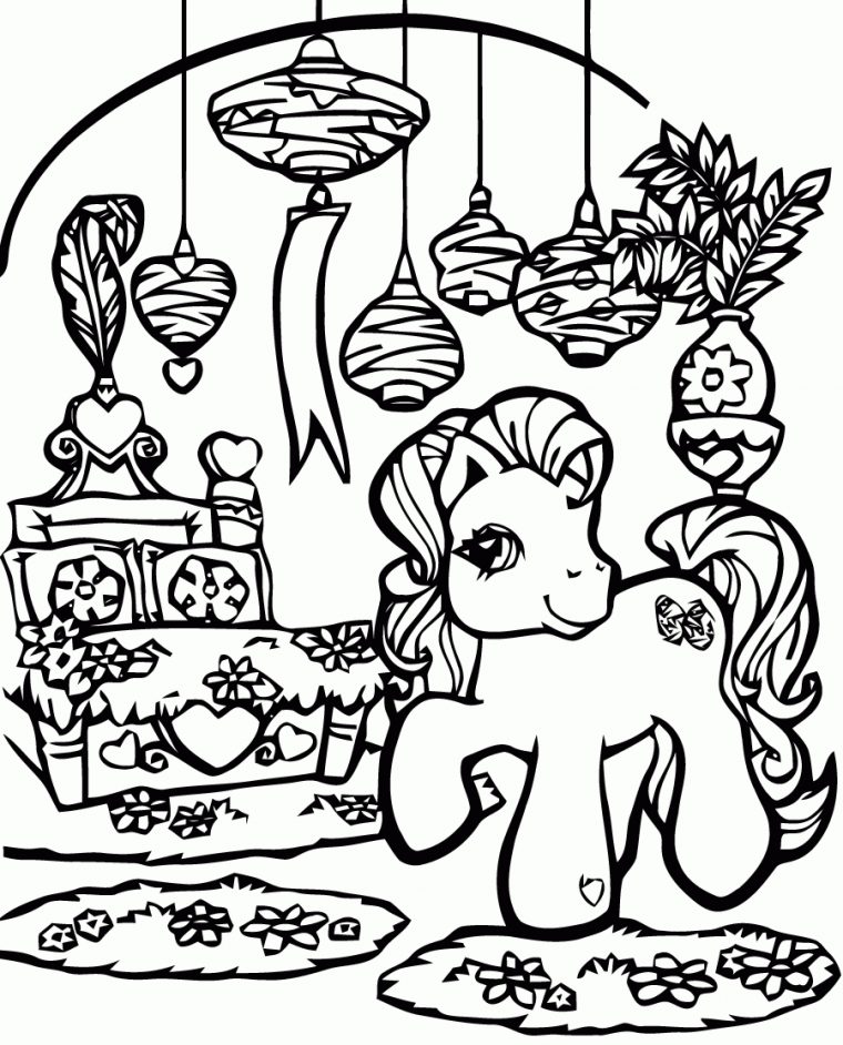 Dessin De Petit Poney Gratuit À Imprimer Et Colorier à Poney Dessin