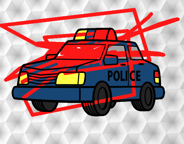 Dessin De Une Voiture De Police Colorie Par Membre Non concernant Dessin Voiture Police 