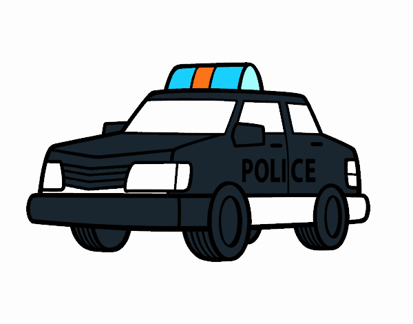 Dessin De Une Voiture De Police Colorie Par Membre Non pour Dessin Voiture Police