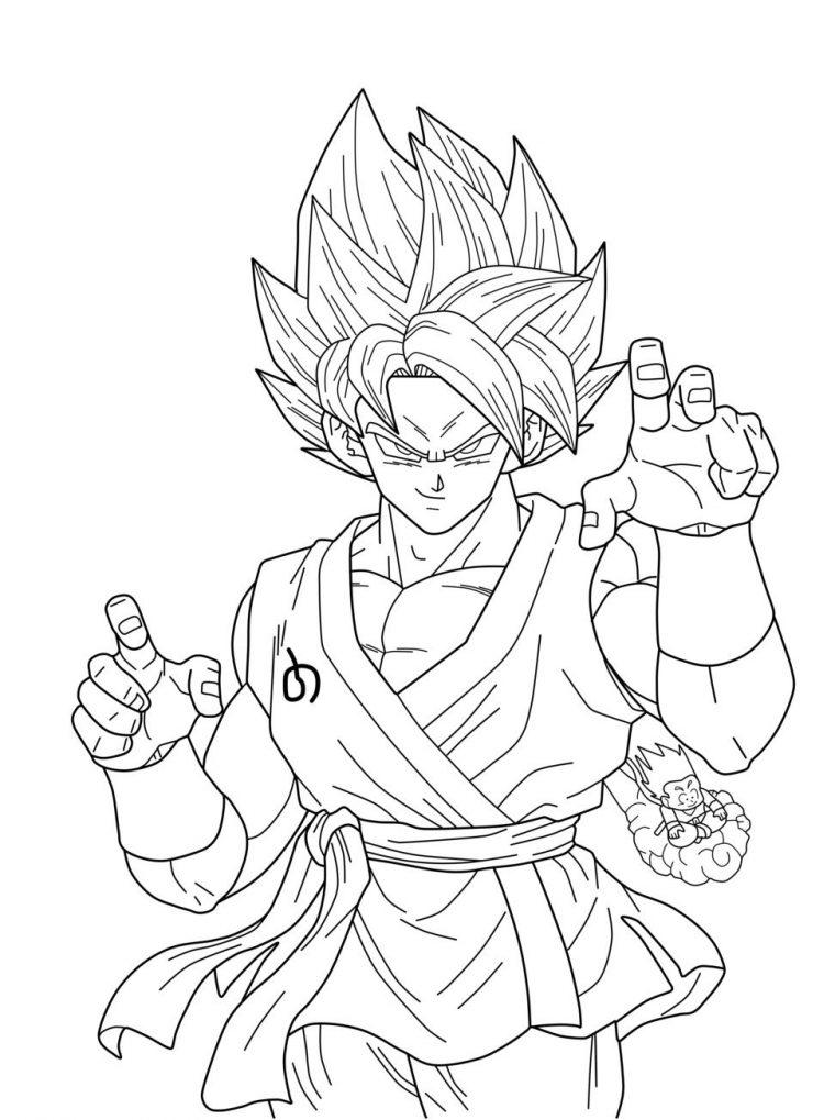 Dessin Dragon Ball Z Sangoku Dessin Dragon Ball Z Sangoku avec Coloriage Gratuit Dragon Ball Z