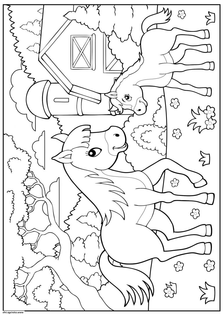 Dessin Enfant Maternelle Beau Galerie Coloriage La Ferme pour Coloriage De Ferme 