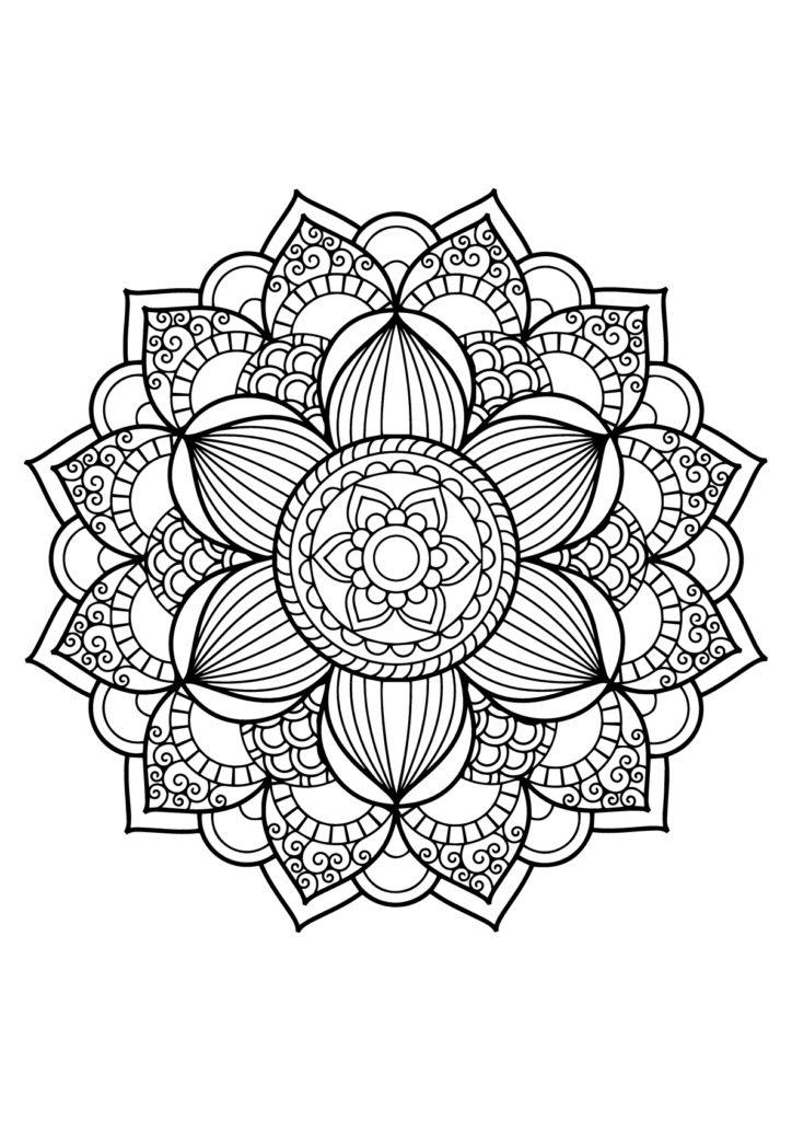 Dessin Et Coloriage Mandala À Imprimer Gratuitement Pour intérieur Livre Coloriage À Imprimer 