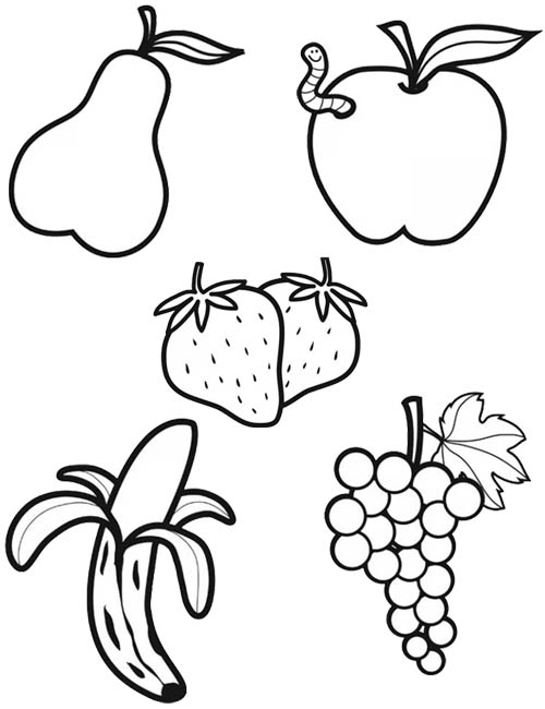 Dessin Fruits encequiconcerne Coloriage Fruits Exotiques