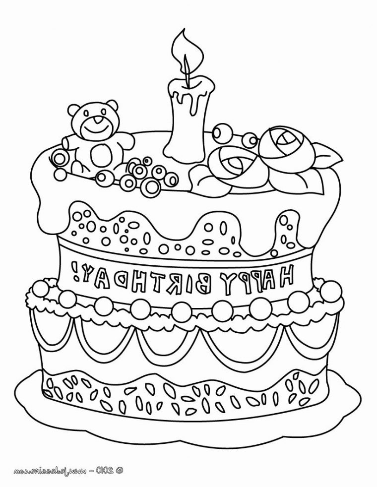 Dessin Gateau Anniversaire 6 Ans avec Coloriage Anniversaire