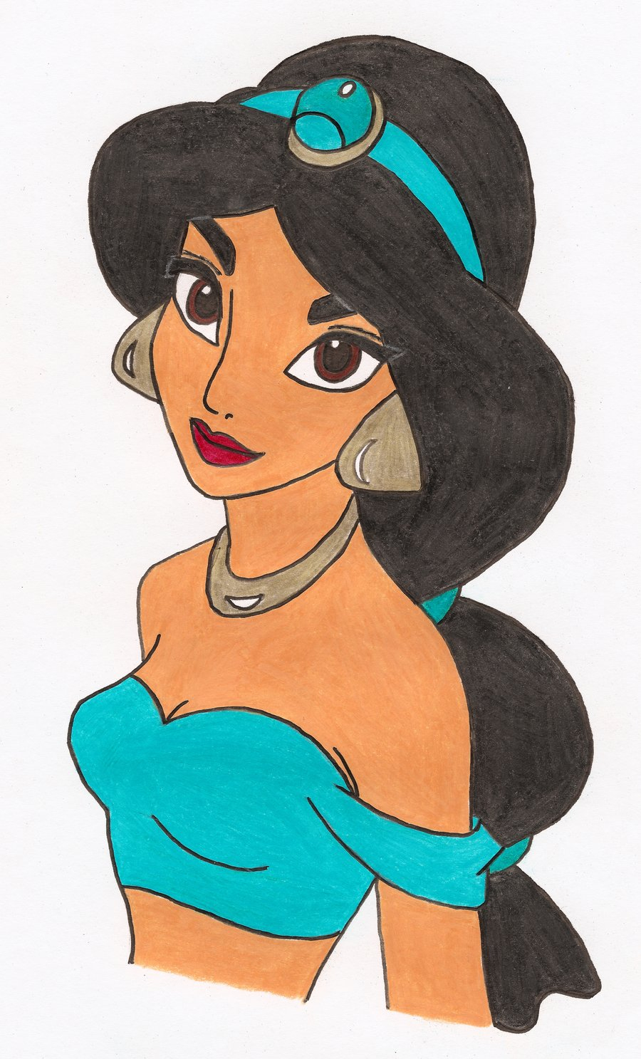 Dessin Kawaii Princesse Disney Jasmine serapportantà Dessin De Princesse Facile