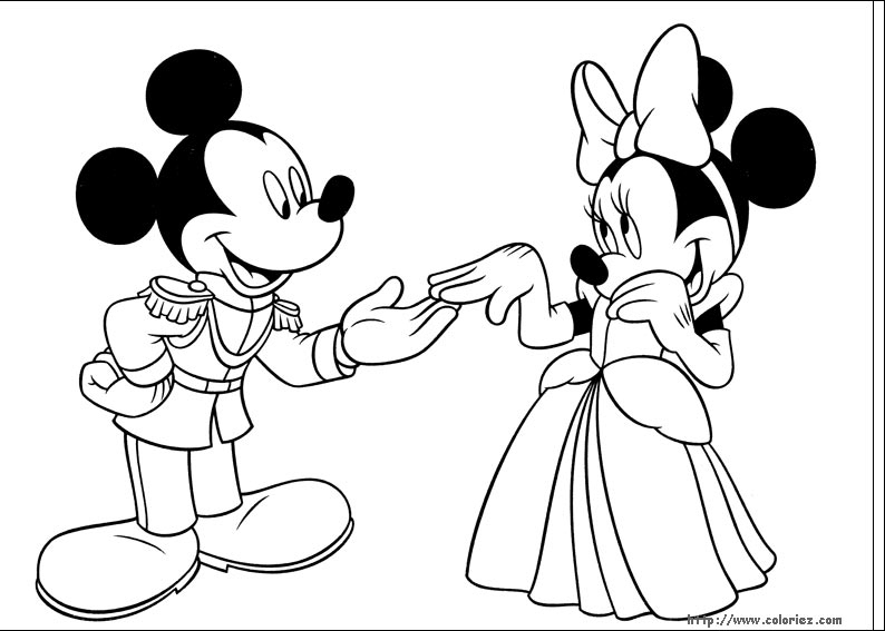 Dessin Mickey Minnie À Imprimer à Dessins De Minnie