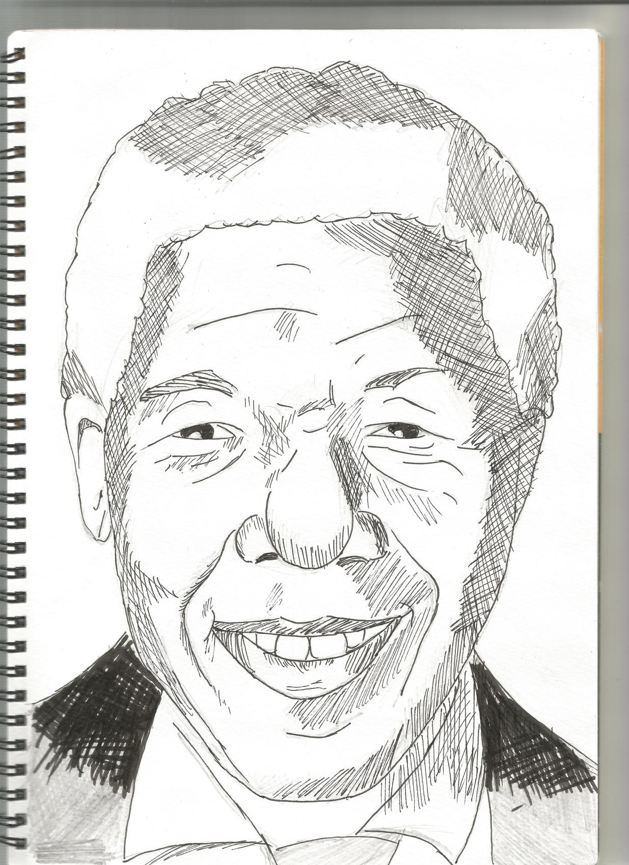 Dessin Nelson Mandela Caricature destiné Mandela Dessin 