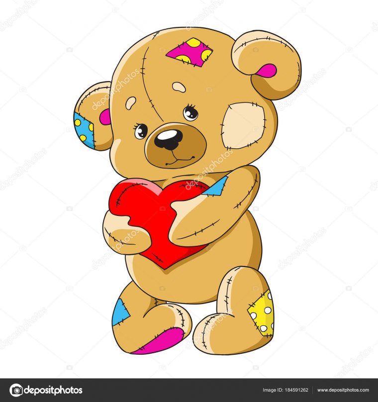 Dessin Ours En Peluche Avec Un Coeur – Get Images encequiconcerne Dessiner Un Ours En Peluche