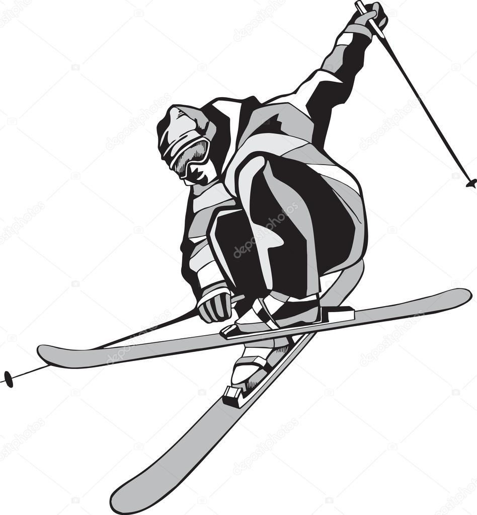 Dessin Paire De Ski : Paire De Skis pour Dessin De Ski