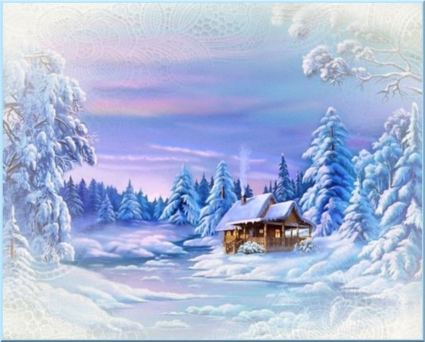 Dessin Paysage D&amp;#039;Hiver, Fond Créa . Winter Landscape intérieur Dessin Paysage D Hiver 