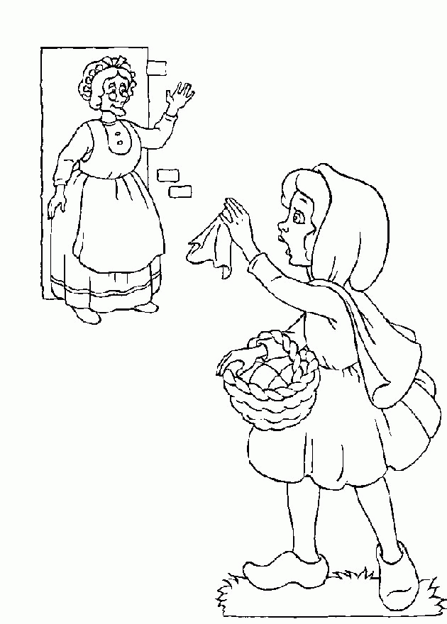 Dessin Petit Chaperon Rouge - Coloriage Chaperon Rouge encequiconcerne Coloriage Chaperon Rouge 