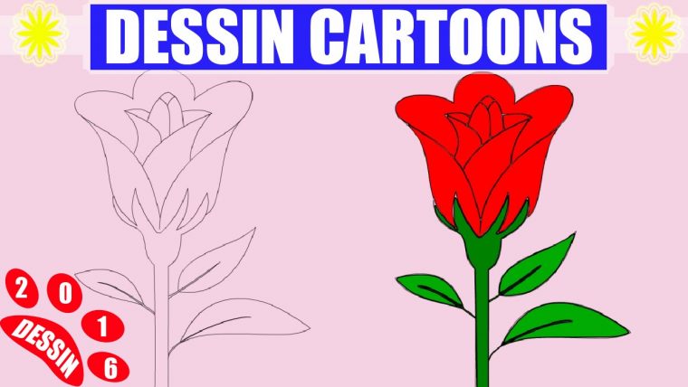 Dessin Rose En 60S – Comment Dessiner Une Rose Facile Pour avec Image De Rose A Dessiner