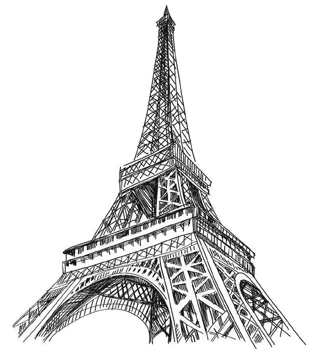 Dessin Tour Eiffel Crayon  Tour Eiffel Drawing At pour Dessin Tour Eiffel 