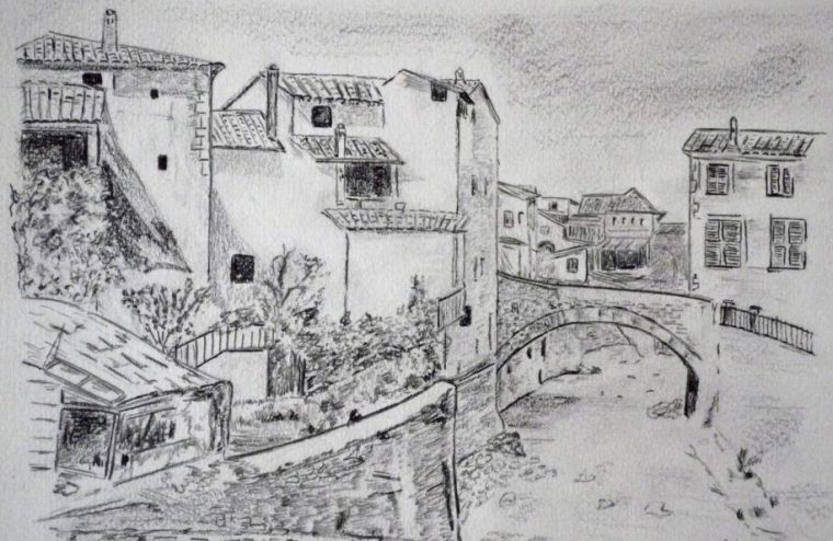 Dessin Village D'Antan encequiconcerne Dessin De Village