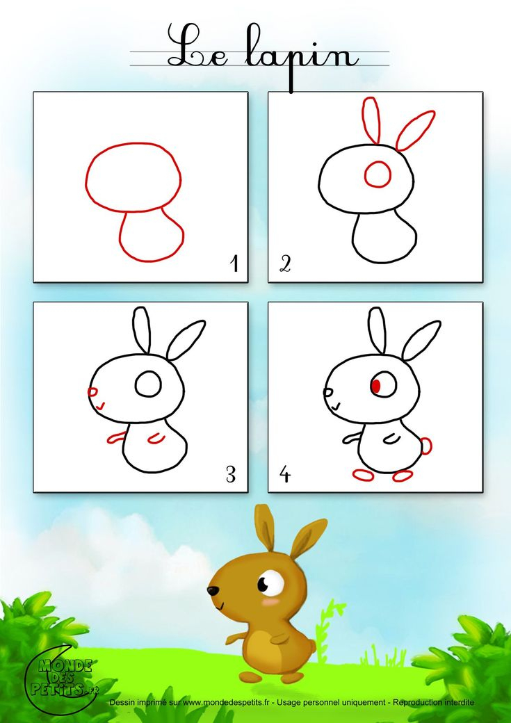 Dessin2_Comment Dessiner Un Lapin ?  Easy Drawings, Art pour Comment Dessiner Une Vache Facilement 