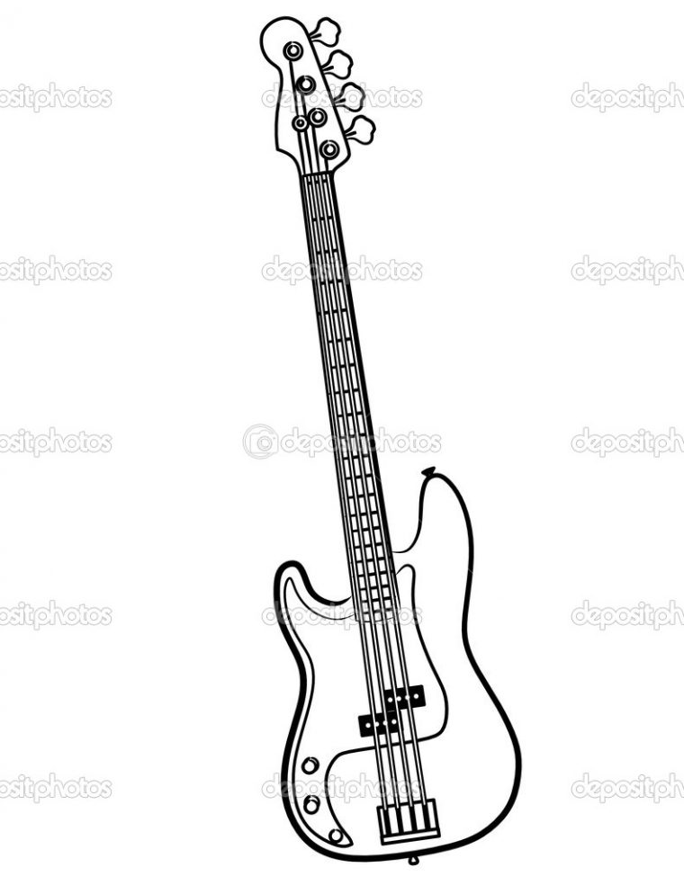 Dessiner Une Guitare  Dessin À Imprimer: Dessin Guitare tout Dessiner Une Guitare