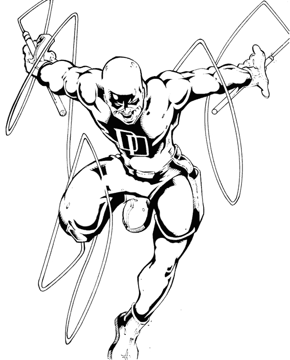 Dessins Daredevil (Super-Héros) À Colorier - Coloriages À pour Dessins De Super Héros 