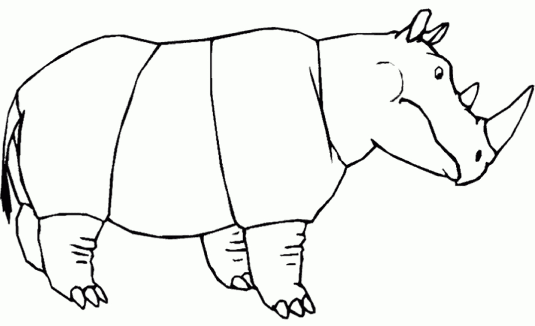 Dessins De Rhinocéros À Colorier dedans Dessin Rhinocéros 