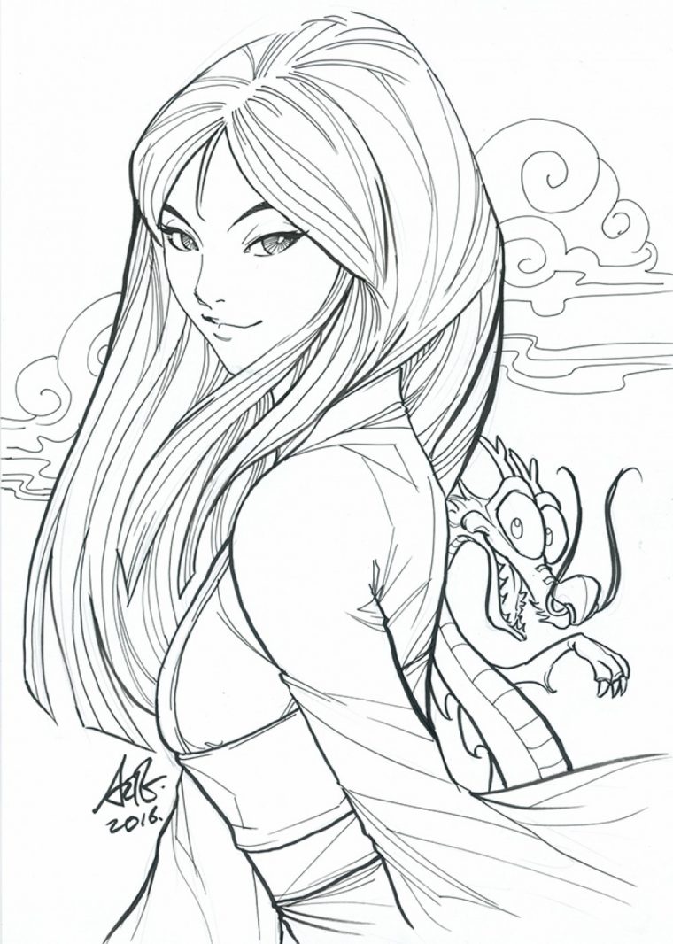 Dessins Des Princesses Disney Par Artgerm intérieur Coloriage De Princesse Disney