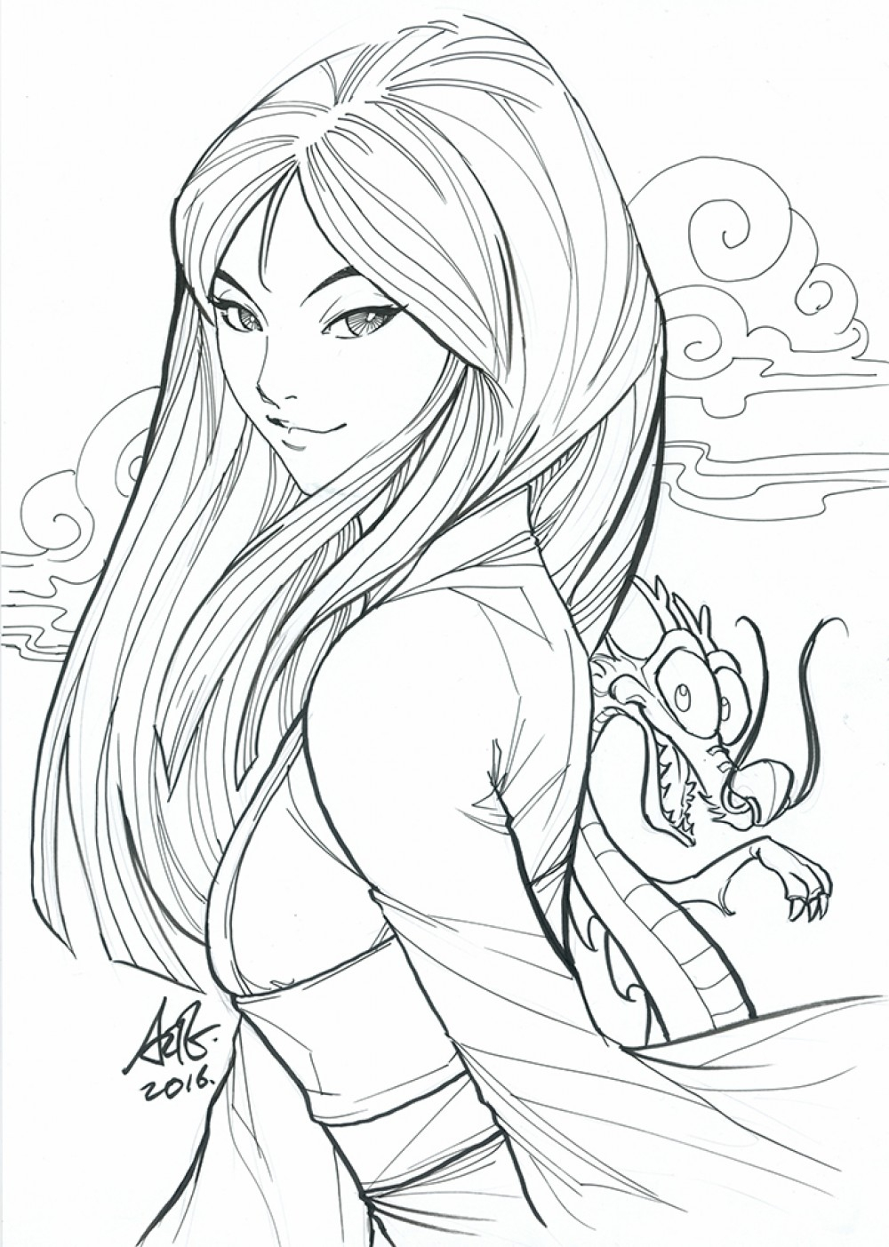 Dessins Des Princesses Disney Par Artgerm intérieur Coloriage De Princesse Disney 