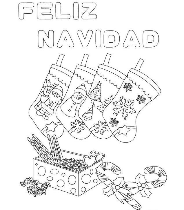 Dibujos De Feliz Navidad Para Colorear E Imprimir pour Coloriage De Joyeux Noel 