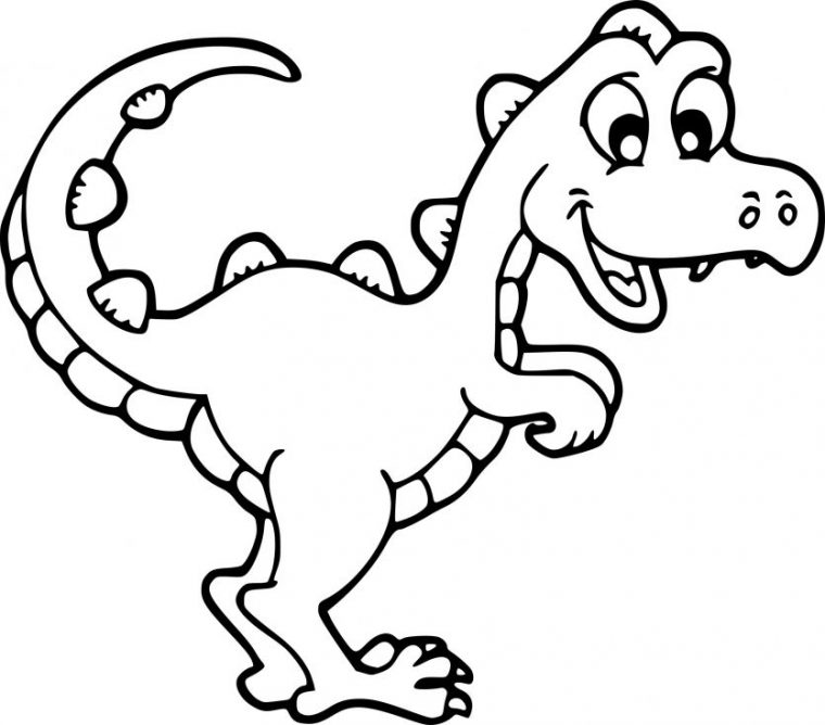 Dinosaure Facile  Coloriage Dinosaure, Coloriage à Coloriage De Dinosaure A Imprimer