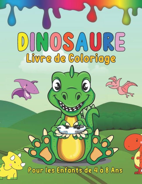 Dinosaure Livre De Coloriage Pour Les Enfants De 4 À 8 Ans avec Livre De Coloriage Enfant