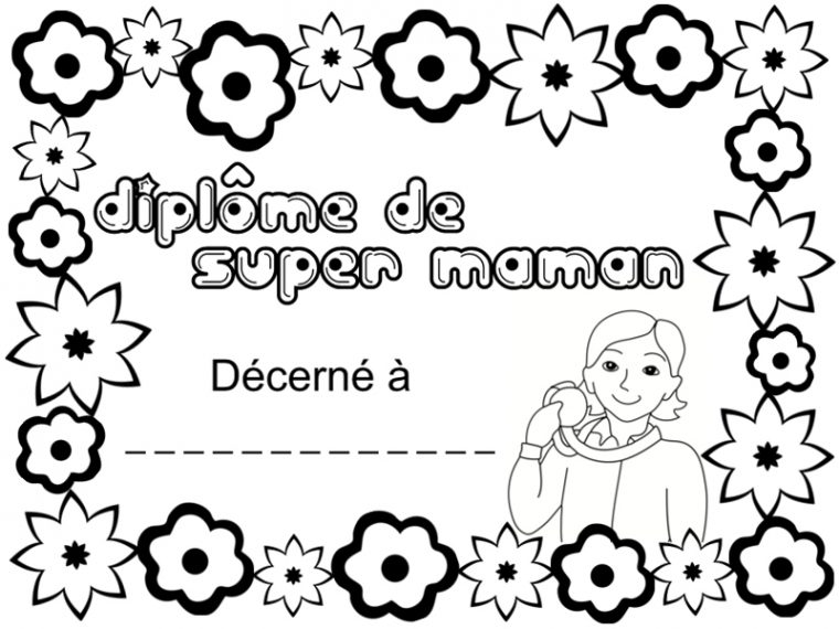 Diplômes De Maman À Imprimer serapportantà Dessin Anniversaire Maman